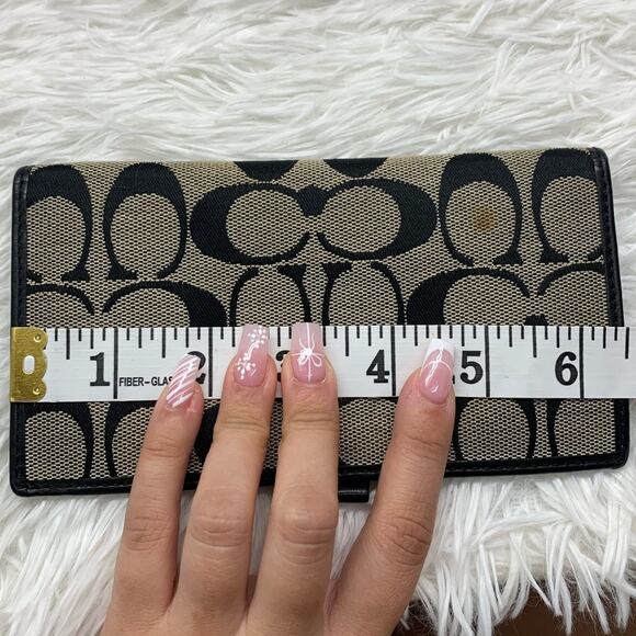 COACH Black and Gray Checkbook - Picture 5 of 6